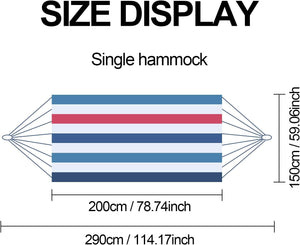Double Hammock Comfortable for Hanging Sturdy 440lbs Capacity Hammock for Camping Outside Garden Outdoor Indoor Patio Backyard, Blue