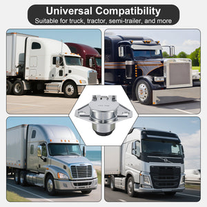 7 Pin Trailer Connector Socket Trailer Side Round Wiring Harness Heavy Duty Die-Cast Zinc Housing for Semi Truck Tractor Trailer