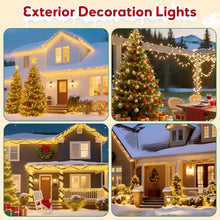 Cargar imagen en el visor de la galería, Hishine Outdoor Christmas Lights 1000LED 48FT/82FT/164FT, String Lights Indoor 8 Modes Waterproof Plug in Christmas Tree Light for Holiday, Warm White
