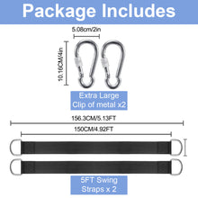 Load image into Gallery viewer, Extra Long Tree Swing Straps Holds, 5/8/10FT Tree Swing Hanging Kit with Tree Protector Perfect for Swings &amp; Hammocks, Easy Fast Installatio
