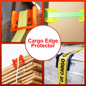24 Pack Flatbed Edge Protectors with Carrying Case 4" Winch Ratchet Straps Plastic for Flatbed Cargo Load Truck Shipping Containers