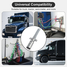 Cargar imagen en el visor de la galería, Round Trailer Connector with Cable Guard Zinc Die-Cast for Semi Truck Tractor Trailer
