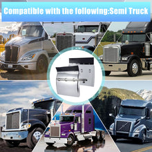 Load image into Gallery viewer, Quarter Fenders Set with Tube 24&quot; x 24&quot;, Deluxe Stainless Steel, Triangle Bracket and Mounting Hardware Included, Right Left, Fit for Semi Truck
