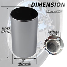 Cargar imagen en el visor de la galería, ABS Chrome Plastic Front and Rear Axle Cover Kits with 33mm Thread-on Flange Nut Covers for Semi Trucks in Pairs (Flat Top, 2+4 Set)
