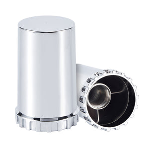 33mm Lug Nut Covers Screw On, 33mm x 3 1/2 inch Chrome ABS Plastic Cylinder Nut Covers Thread On Lug Nut Covers Kits for Semi Trucks Trailers, 20/40/60 Pack