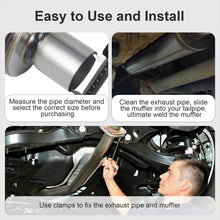 Laden Sie das Bild in den Galerie-Viewer, Universal Exhaust Muffler Stainless Steel Straight-Through Performance Muffler for Cars Trucks, 2.25&quot;/2.5&quot;/3&quot; Inlet/Outlet, Overall Length 20&quot;
