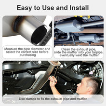 Laden Sie das Bild in den Galerie-Viewer, Exhaust Muffler Universal 409 Stainless Straight-Through Performance Muffler for Cars Trucks, 2.5&quot; Inlet/Outlet，3&quot; Inlet/Outlet, Overall Length 20&quot;
