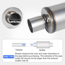 Laden Sie das Bild in den Galerie-Viewer, Universal Exhaust Muffler Stainless Steel Straight-Through Performance Muffler for Cars Trucks, 2.25&quot;/2.5&quot;/3&quot; Inlet/Outlet, Overall Length 20&quot;
