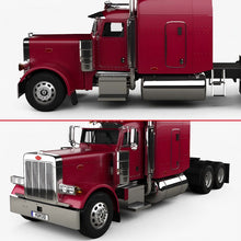 Load image into Gallery viewer, Front Axle Cover Kits Chrome ABS Plastic with 33mm Thread-on Flange Nut Covers for Semi Trucks in Pairs, 2 Set
