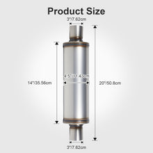Laden Sie das Bild in den Galerie-Viewer, Universal Exhaust Muffler Stainless Steel Straight-Through Performance Muffler for Cars Trucks, 2.25&quot;/2.5&quot;/3&quot; Inlet/Outlet, Overall Length 20&quot;
