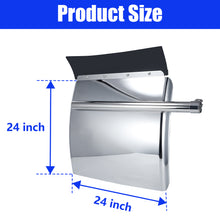 Load image into Gallery viewer, 24&quot;x24&quot; Quarter Fenders for Semi Truck, Stainless Steel/Polypropylene, Tube Bracket and Single Bolt Mounting Brackets Hardware Included, Right Left 2 Set in Pair (Stainless Steel - Silver)
