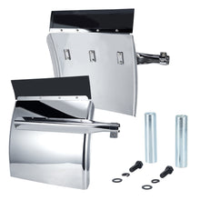 Load image into Gallery viewer, 24&quot; x 24&quot; Quarter Fenders for Semi Truck, 430 Stainless Steel, Triangle Bracket and Mounting Hardware Included, Right Left, Fit for Freightliner, Kenworth, Volvo, Peterbilt
