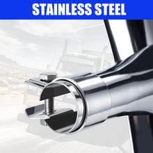 Load image into Gallery viewer, 24&quot; x 24&quot; Quarter Fenders for Semi Truck, 430 Stainless Steel, Triangle Bracket and Mounting Hardware Included, Right Left, Fit for Freightliner, Kenworth, Volvo, Peterbilt
