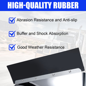 24" x 24" Quarter Fenders for Semi Truck, 430 Stainless Steel, Triangle Bracket and Mounting Hardware Included, Right Left, Fit for Freightliner, Kenworth, Volvo, Peterbilt