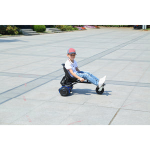 Hoverboard seat Attachment, Hoverboard go Kart for Adults & Kids, Accessories to Transform Hoverboard into go cart, Hover carts for self Balancing Scooter with Off-Road tire and Shock Absorber