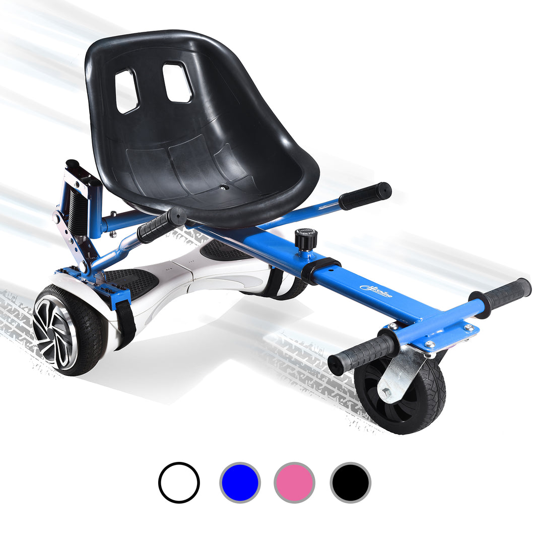 Hoverboard seat Attachment, Hoverboard go Kart for Adults & Kids, Accessories to Transform Hoverboard into go cart, Hover carts for self Balancing Scooter with Off-Road tire and Shock Absorber