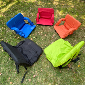 Stadium Seat for Bleacher & Bench Portable Folding Chair with Padded Cushion Reclining Stadium Chair with Back Support, Shoulder Straps, Zipper Bag