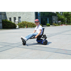 Hoverboard seat Attachment, Hoverboard go Kart for Adults & Kids, Accessories to Transform Hoverboard into go cart, Hover carts for self Balancing Scooter with Off-Road tire and Shock Absorber