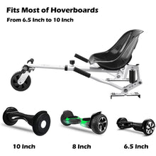Load image into Gallery viewer, Hoverboard seat Attachment, Hoverboard go Kart for Adults &amp; Kids, Accessories to Transform Hoverboard into go cart, Hover carts for self Balancing Scooter with Off-Road tire and Shock Absorber

