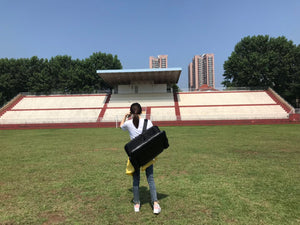 Stadium Seat for Bleacher & Bench Portable Folding Chair with Padded Cushion Reclining Stadium Chair with Back Support, Shoulder Straps, Zipper Bag