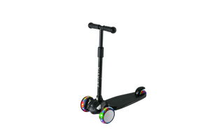 Hishine 3 Wheel Kick Scooter for Kids and Toddler, Light up Flashing Wheels, Wide Deck