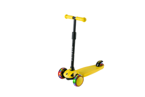 Hishine 3 Wheel Kick Scooter for Kids and Toddler, Light up Flashing Wheels, Wide Deck