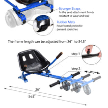 Load image into Gallery viewer, Hoverboard seat Attachment Go Kart fits 6.5”-10” hoverboards, Hover cart for Kids &amp; Adults , Accessory for self Balancing Scooter
