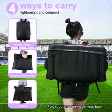 Load image into Gallery viewer, Stadium Seat for Bleacher &amp; Bench Portable Folding Chair with Padded Cushion Reclining Stadium Chair with Back Support, Shoulder Straps, Zipper Bag
