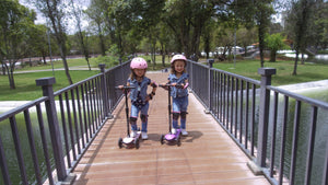 Hishine Kick Scooter for Kids with 3 Light up Wheels and Adjustable Height for 2-7 Years Old Ages Girls Boys Toddlers & Children,Lean to Steer, 3-Wheeled Scooters