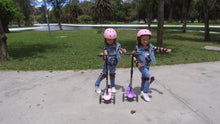 Load image into Gallery viewer, Hishine Kick Scooter for Kids with 3 Light up Wheels and Adjustable Height for 2-7 Years Old Ages Girls Boys Toddlers &amp; Children,Lean to Steer, 3-Wheeled Scooters

