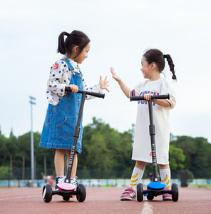 Kick Scooter for Kids with 3 Big Light Up Wheels, Lean to Steer, Adjustable Height, Wheel Scooter for Boys Girls Toddler
