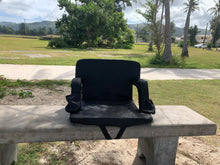Load image into Gallery viewer, Stadium Seat for Bleacher &amp; Bench Portable Folding Chair with Padded Cushion Reclining Stadium Chair with Back Support, Shoulder Straps, Zipper Bag
