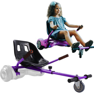 Hoverboard seat Attachment Go Kart fits 6.5”-10” hoverboards, Hover cart for Kids & Adults , Accessory for self Balancing Scooter