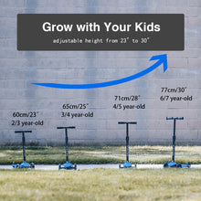Load image into Gallery viewer, Hishine Kick Scooter for Kids with 3 Light up Wheels and Adjustable Height for 2-7 Years Old Ages Girls Boys Toddlers &amp; Children,Lean to Steer, 3-Wheeled Scooters
