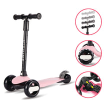 Cargar imagen en el visor de la galería, Kick Scooter for Kids with 3 Big Light Up Wheels, Lean to Steer, Adjustable Height, Wheel Scooter for Boys Girls Toddler
