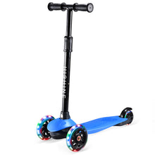 Load image into Gallery viewer, Hishine Kick Scooter for Kids with 3 Light up Wheels and Adjustable Height for 2-7 Years Old Ages Girls Boys Toddlers &amp; Children,Lean to Steer, 3-Wheeled Scooters
